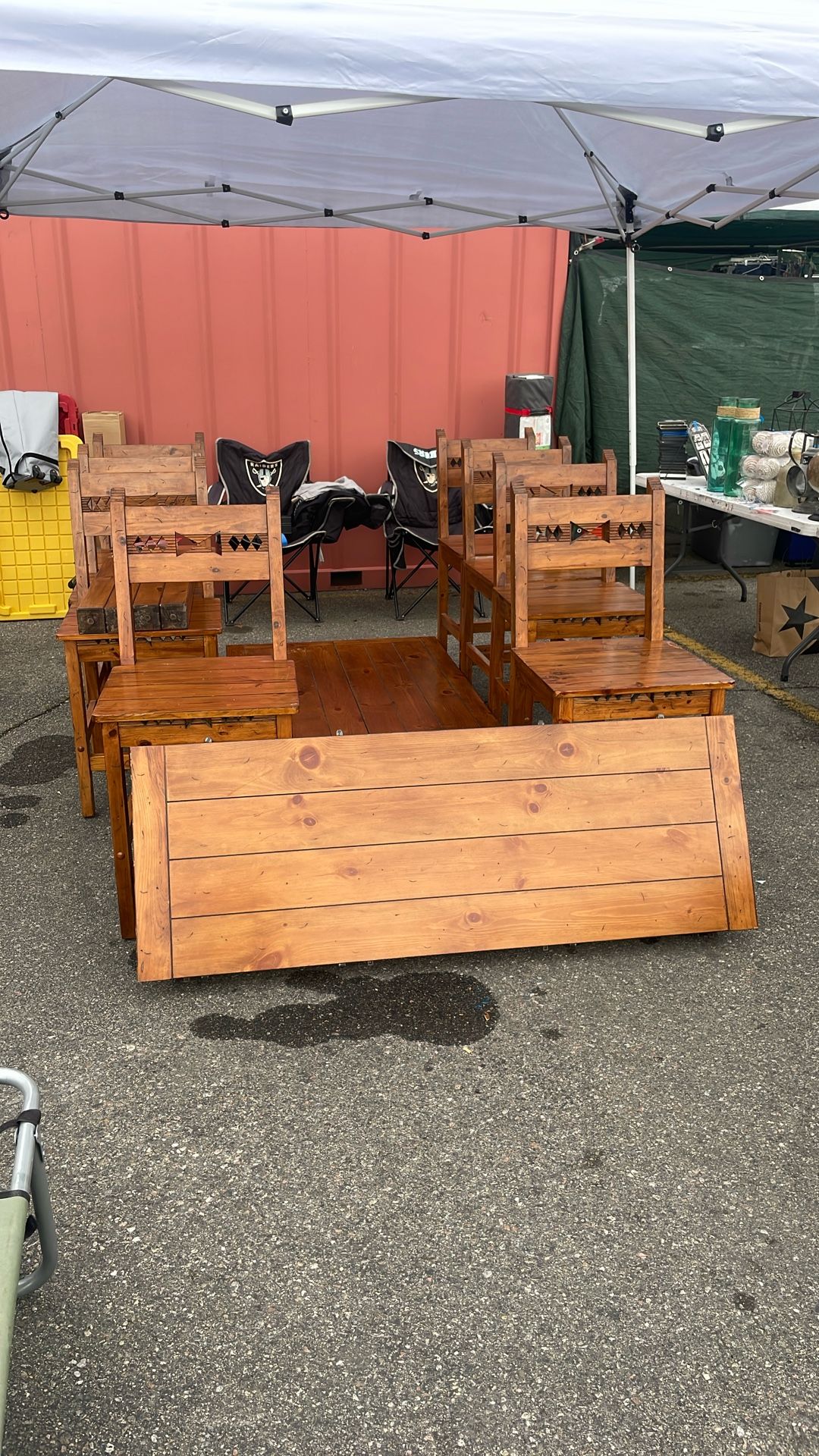 Santa Fe style table and chairs table seats eight