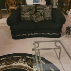 Gorgeous Black Couch And Love Seat