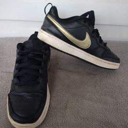 Nike Boys Court Borough Low 2 BQ5448-011 Black Casual Shoes Sneakers 