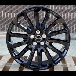 Range Rover 22” New Gloss Blk autobiography Style New Rims New Tires Set