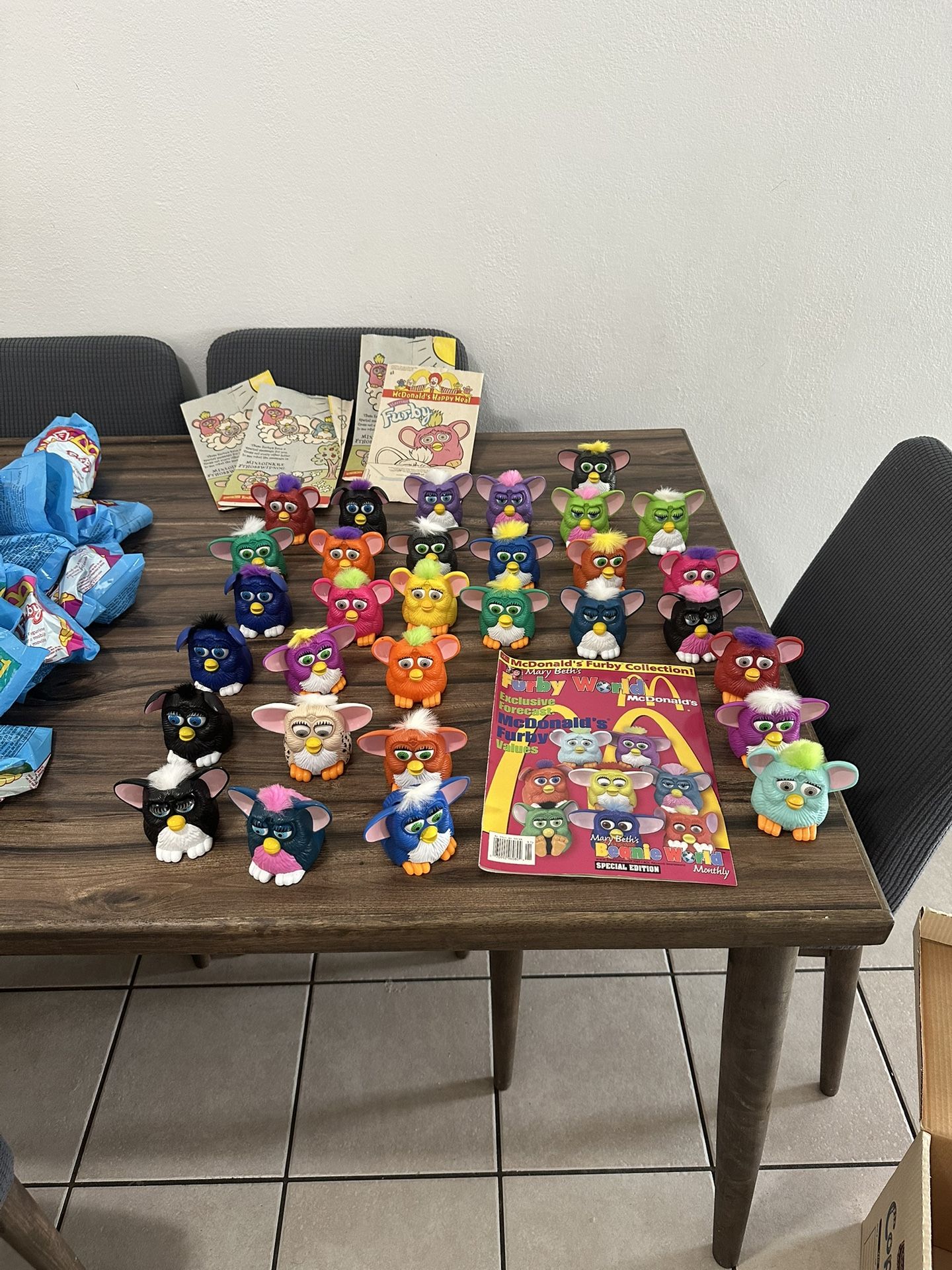 Vintage 1998 Mcdonald’s Toys Furbies 31 Pieces In Total