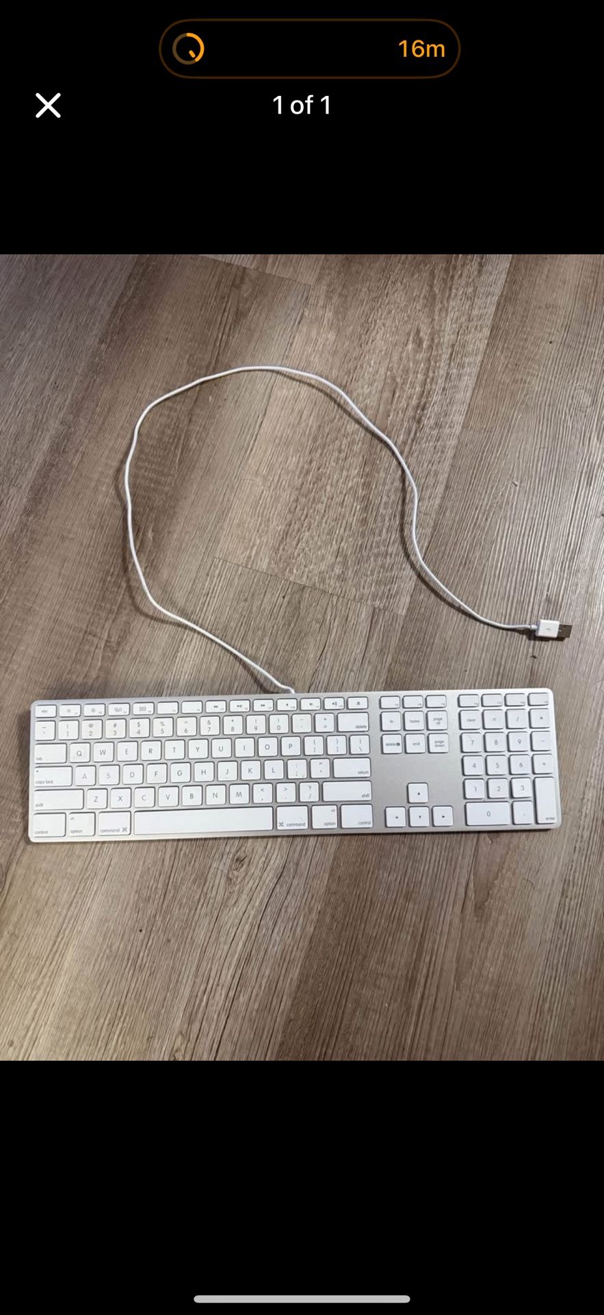 Apple - Magic Keyboard full size with Numeric Keypad - USB cord