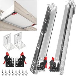 6 Pairs, Undermount Drawer Slides, 9 inch, Soft Close, 80 lb Load Capacity, Ball Bearing, Hidden Bottom Mount Rails