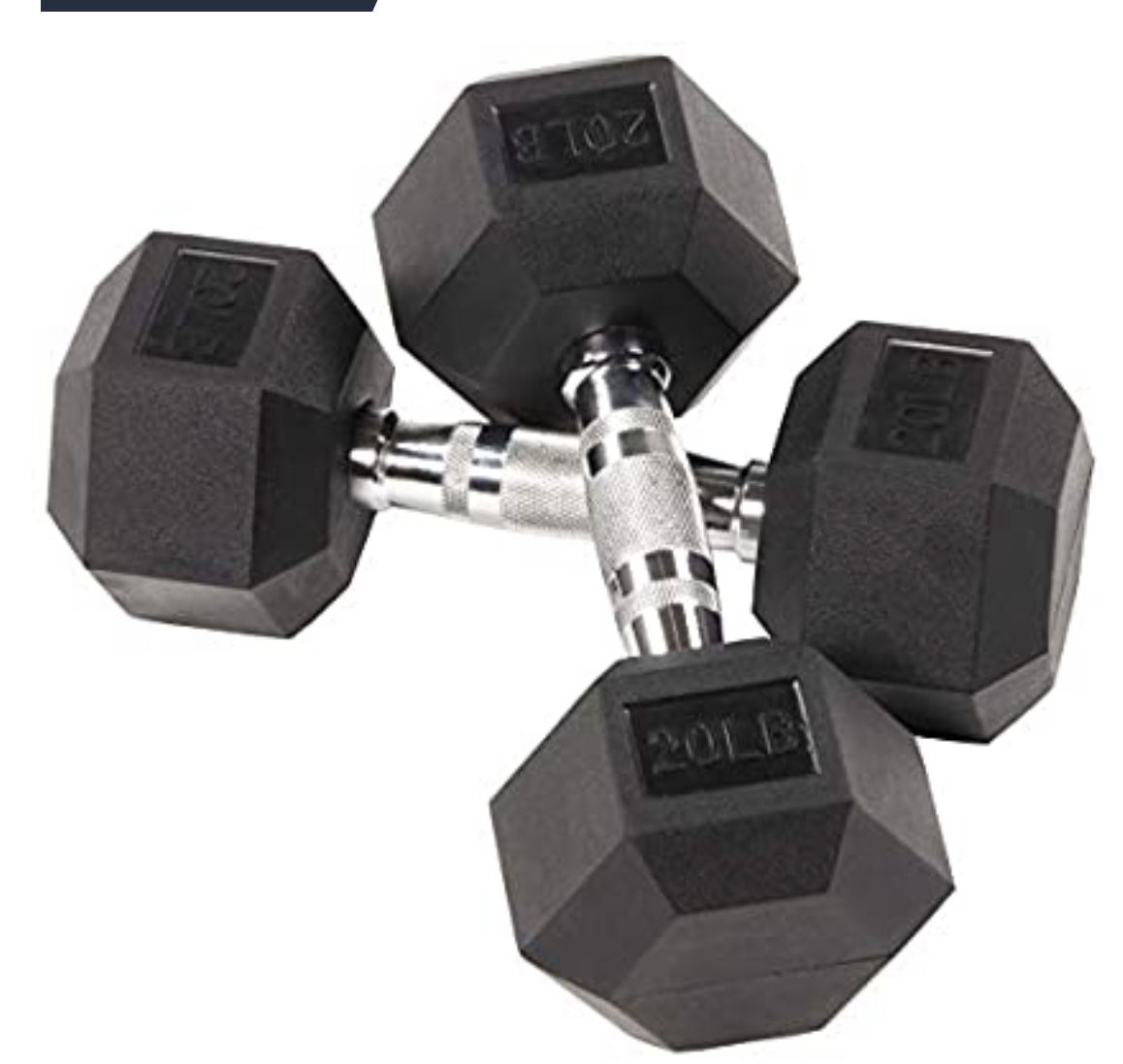 Dumbbells rubber coated 20 lb new