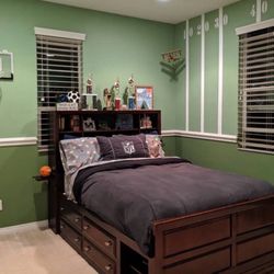 Full-Size Bed Frame with Storage – $250
