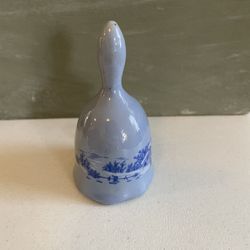 Vintage Blue Porcelain Bell