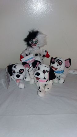 New with Tags Disney 101 Dalmations complete set