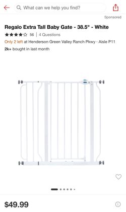 Extra Tall Baby Gate – NEW/Unused – $20