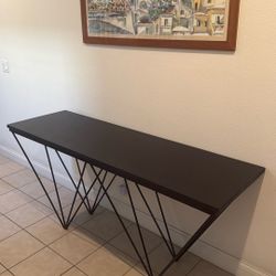 Black concrete Console Table