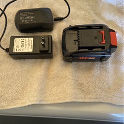 40 Volt  Battery And Charger (New) 
