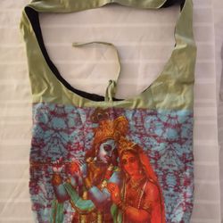 Hindu GOD Vishnu & Lakshmi New Crossbody Hobo Cotton Bag