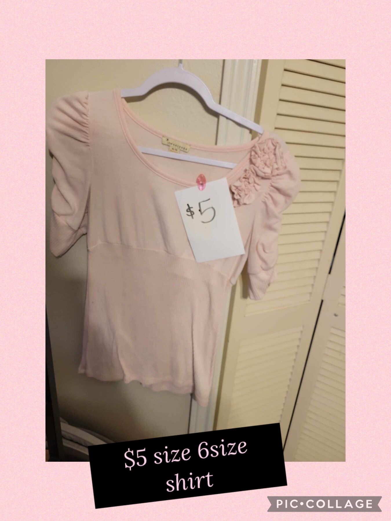 $5 Pink Small Shirt 