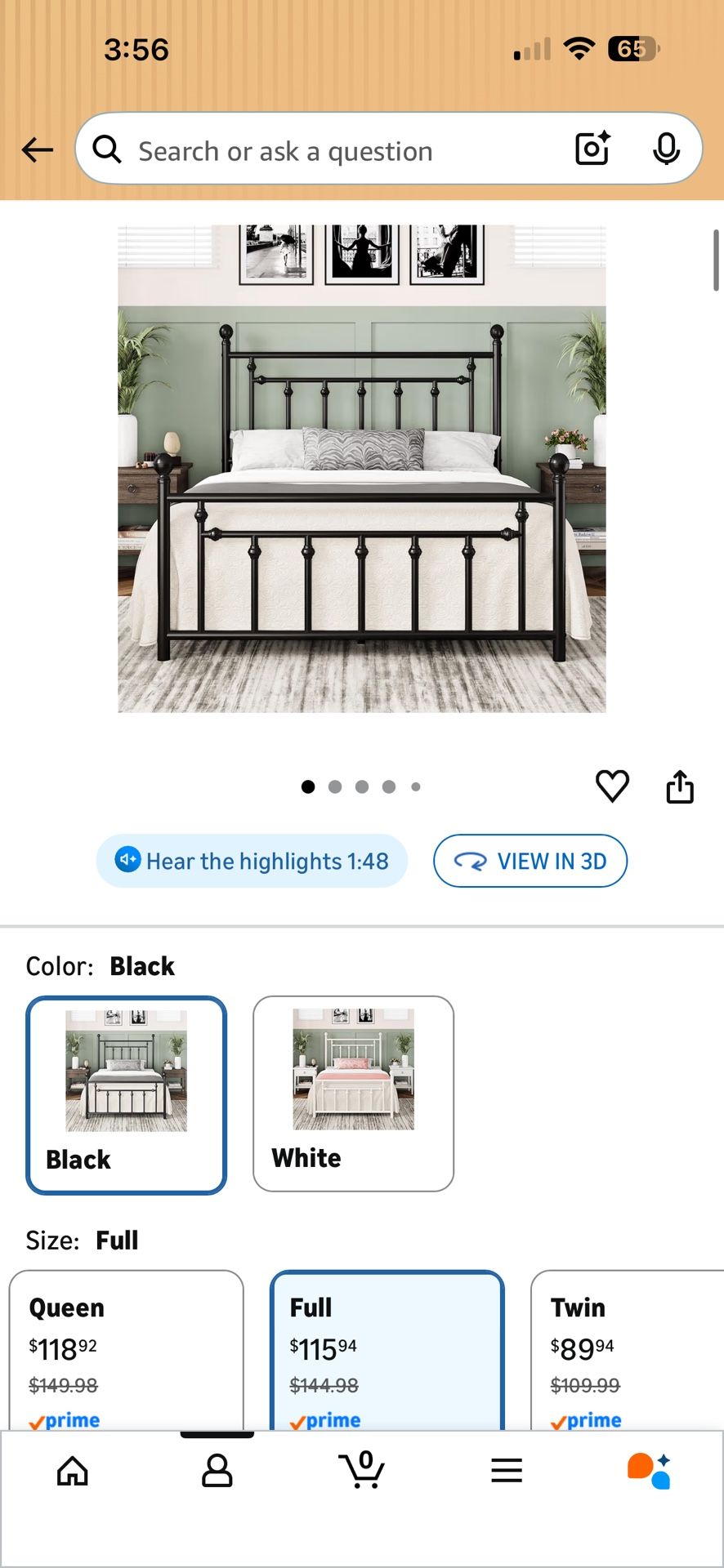Full Size Metal Bed Frame