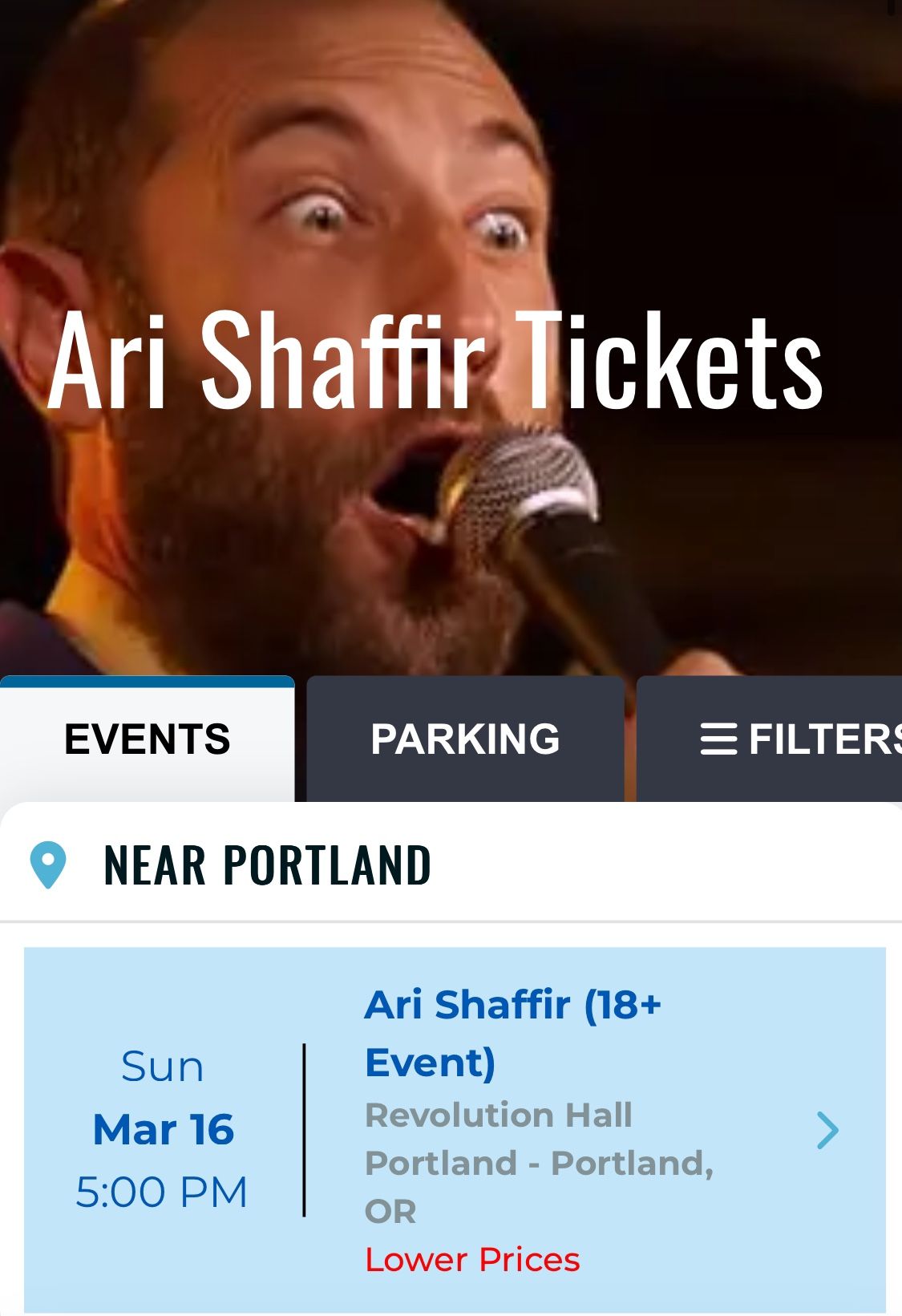 1 Ticket to Ari Sheffir