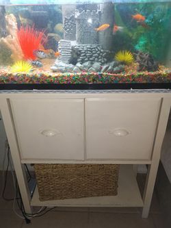 Fish tank with table