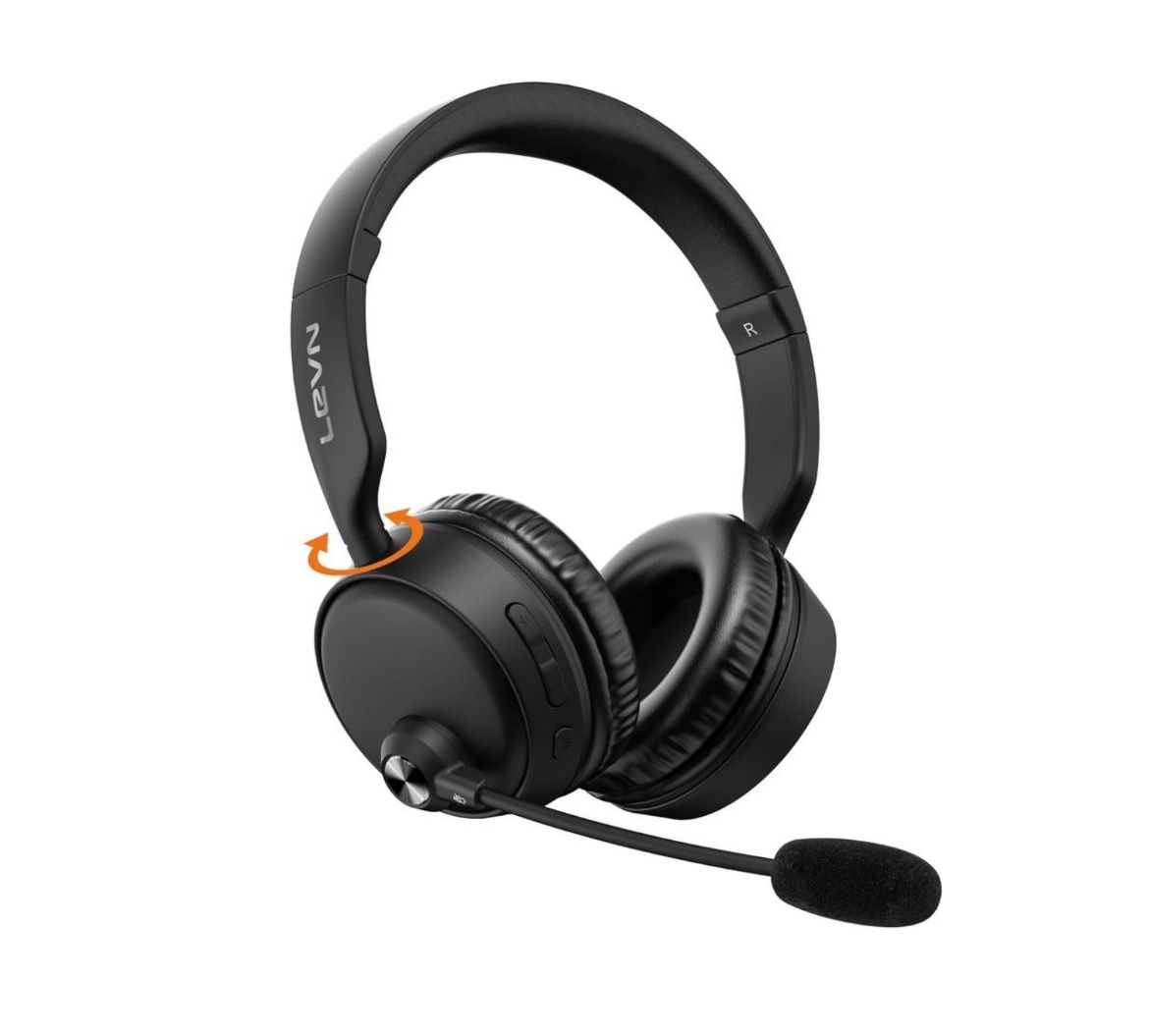new Bluetooth Headset with Microphone, 60 Hrs Working Time Dual Connection Bluetooth Headphones with Mic, Wireless Headset with Mic for Work/Video Mee