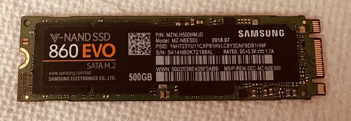 Samsung  V-NAND SSD 860 EVO SATA M.2  500 GB