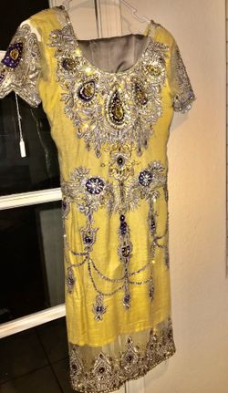 Stylish dress with silver stones