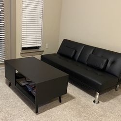 Black Leather Sofa