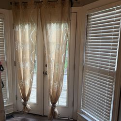 Golden Jacquard Curtains 