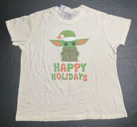 Star Wars Women’s Yoda Happy Holidays Shirt New