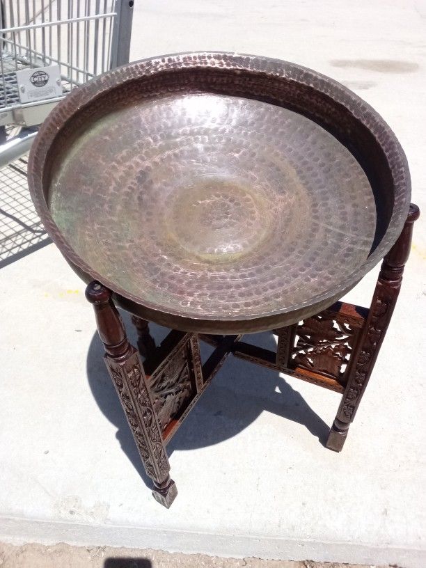 Antique Moroccan Folding Table 15"