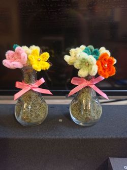 Mini Flower Bouquet(with glass vase)