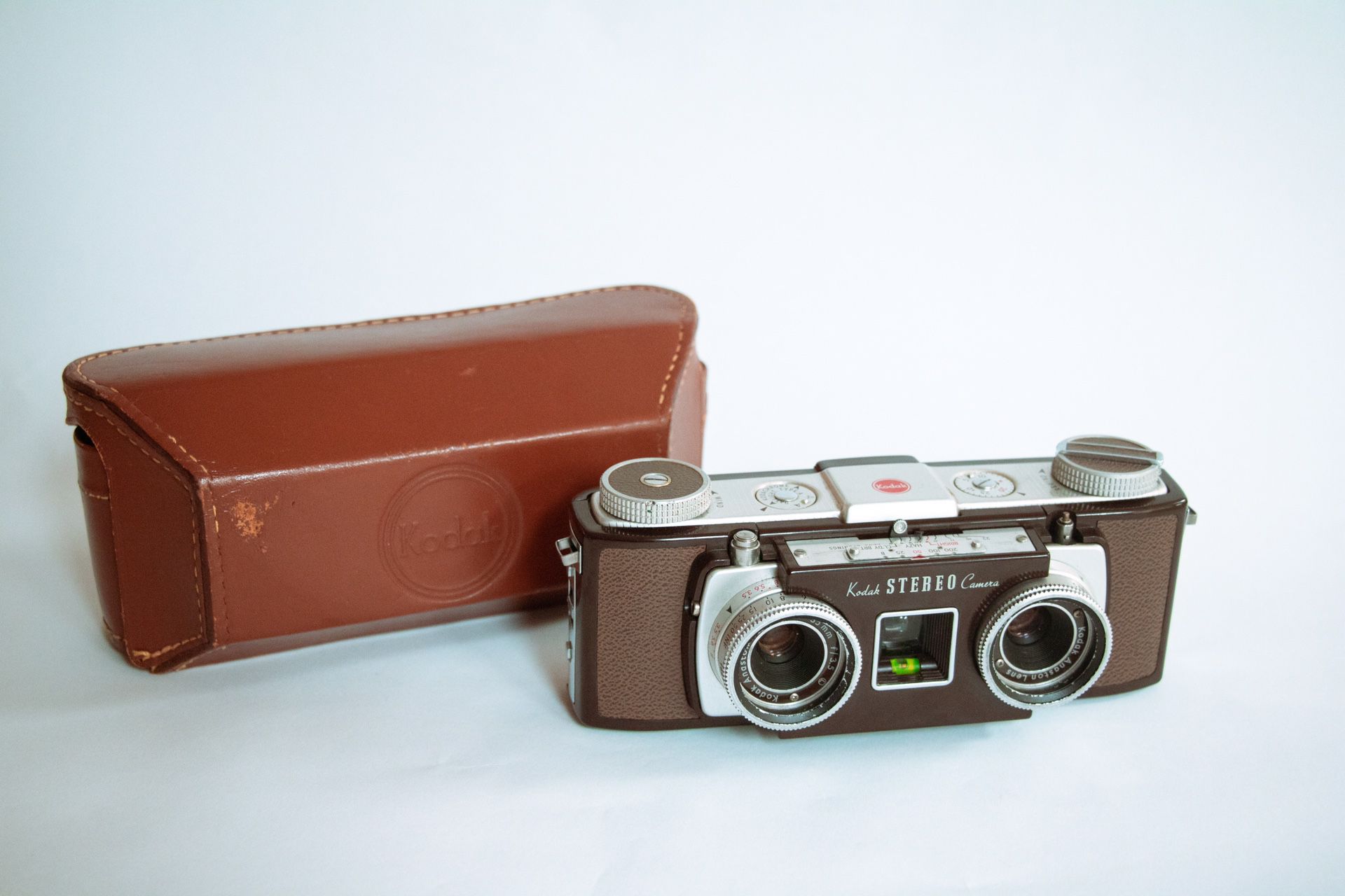Vintage Kodak Stereo Camera & Field Case Double Shutter Anaston Lens 35mm f/3.5