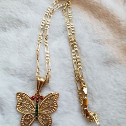 18 In. Gold Butterfly 🦋 Necklace 