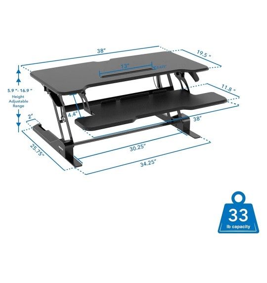 Garage SALE- Height Adjustable Standing Desk Converter