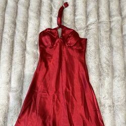 Womens' Red Halter Dress, Size small