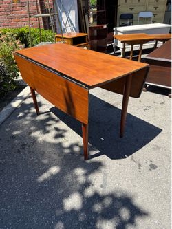 Danish, modern teak drop leaf table vintage