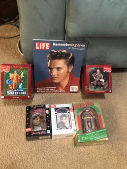 ELVIS PRESLEY Christmas Ornaments And Magazine