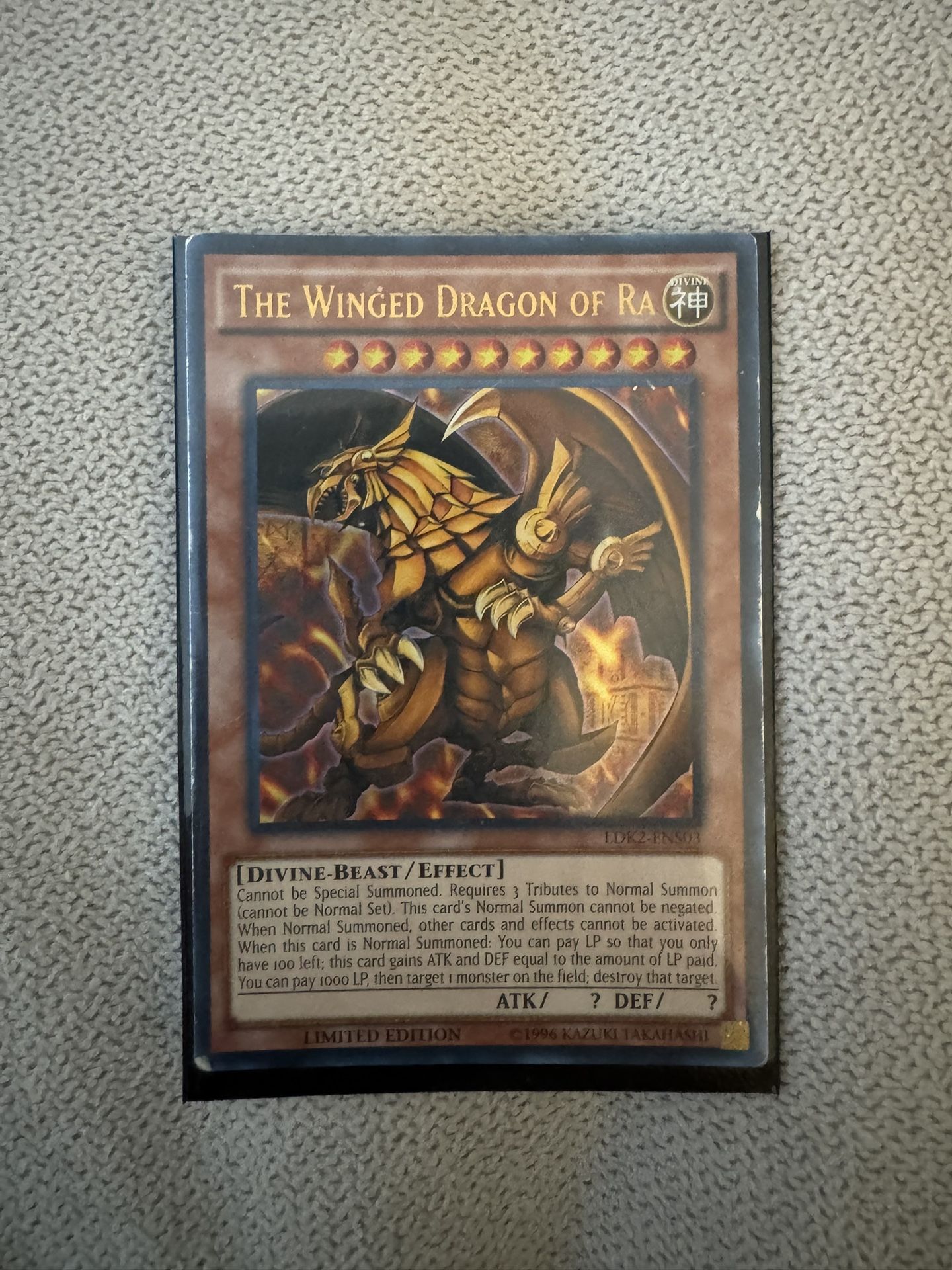 The Winged Dragon of Ra YuGiOH Card