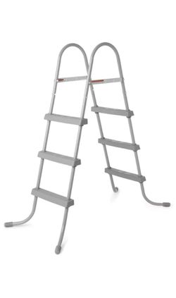 Bestway 58334E Ladder, 36" | Made for Above Ground Pools | Durable Rust-Proof Metal Frame, One Size