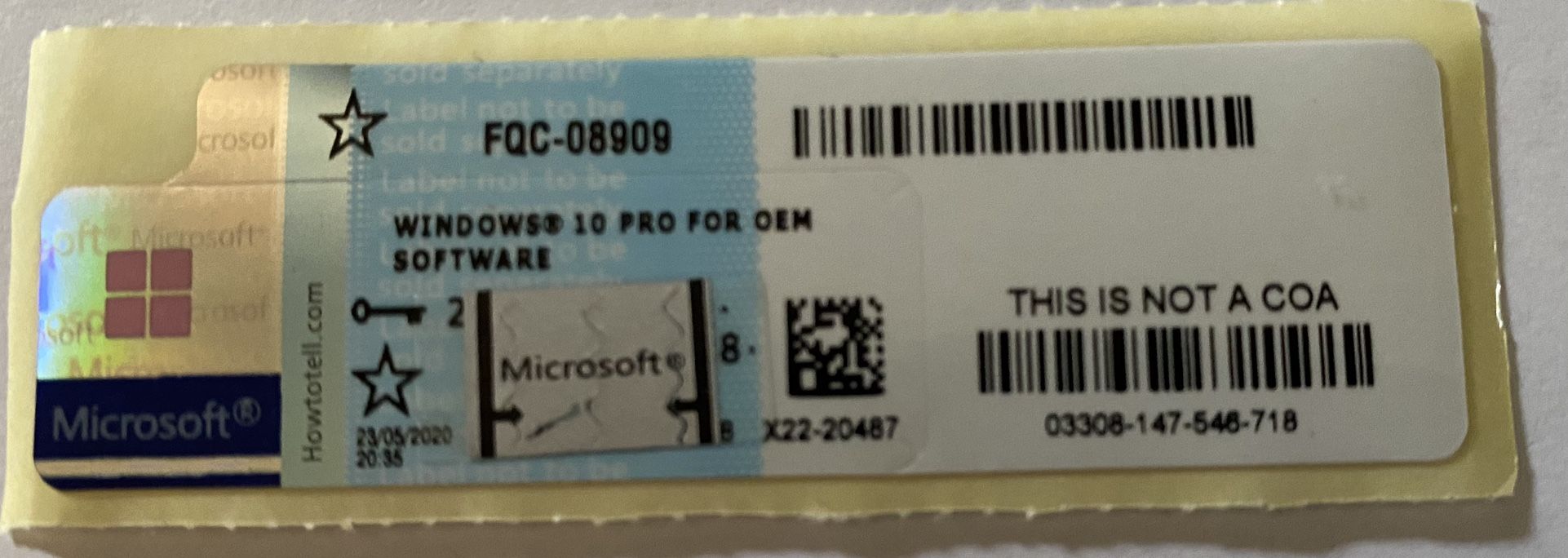 Microsoft Windows 10 Pro 64Bit OEM Product key 