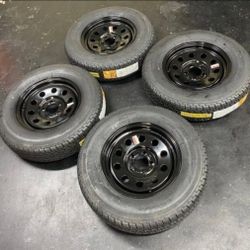 New Each 205x75R15 Trailer Tire Wheel 5 Lug 5x5 Bolt Pattern 205-75-15
