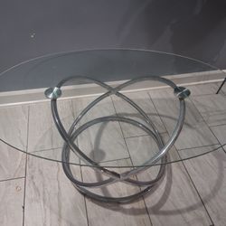 Living Room Center Table and End Table Glass A