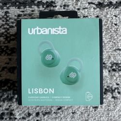 Urbanista Lisbon Mint Green Earbuds Brand New