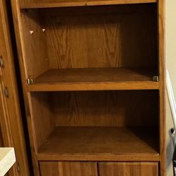 Classic Laminate 5 shelf bookcase and cabinet “83inches