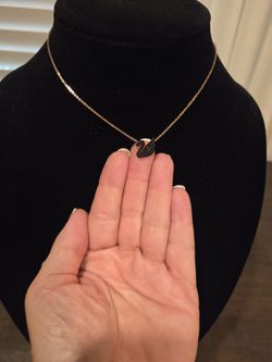 SWAROVSKI 17" ROSE GOLD PLATED SWAN NECKLACE
