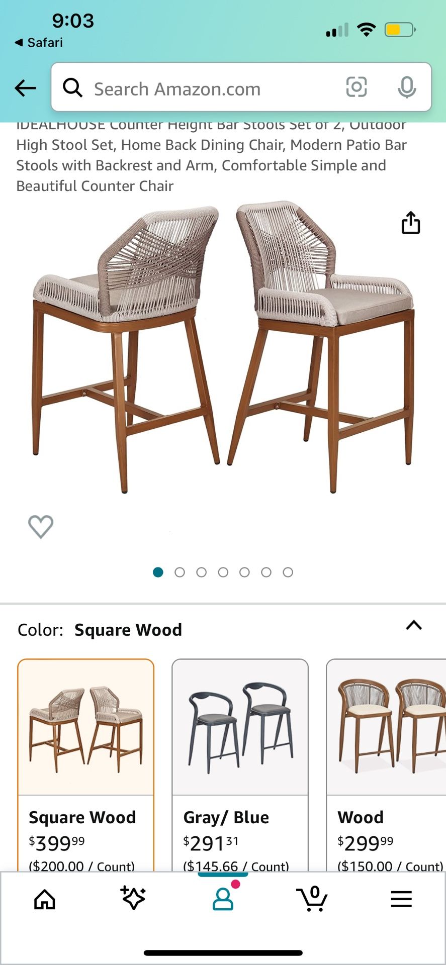 Counter Height Modern Dining Breakfast Bar Stool Chair Set