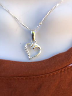 Dije de corazon con cadena plata 925 / silver pure 925 necklaces and charm