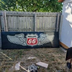 Phillips 66 Sign Black Gray And Red 