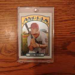 Mike Trout Insert Card 2021 Topps Heritage Baseball Incert  Hologram Base Card