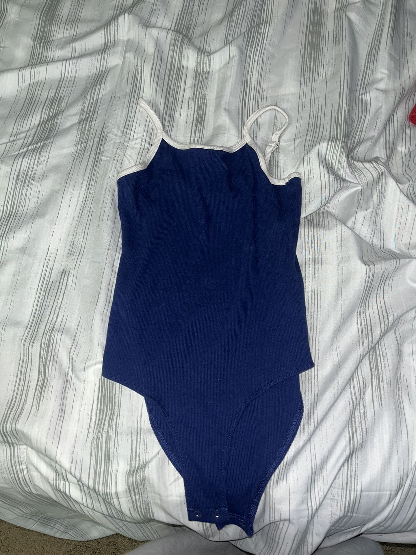 Blue and White bodysuit
