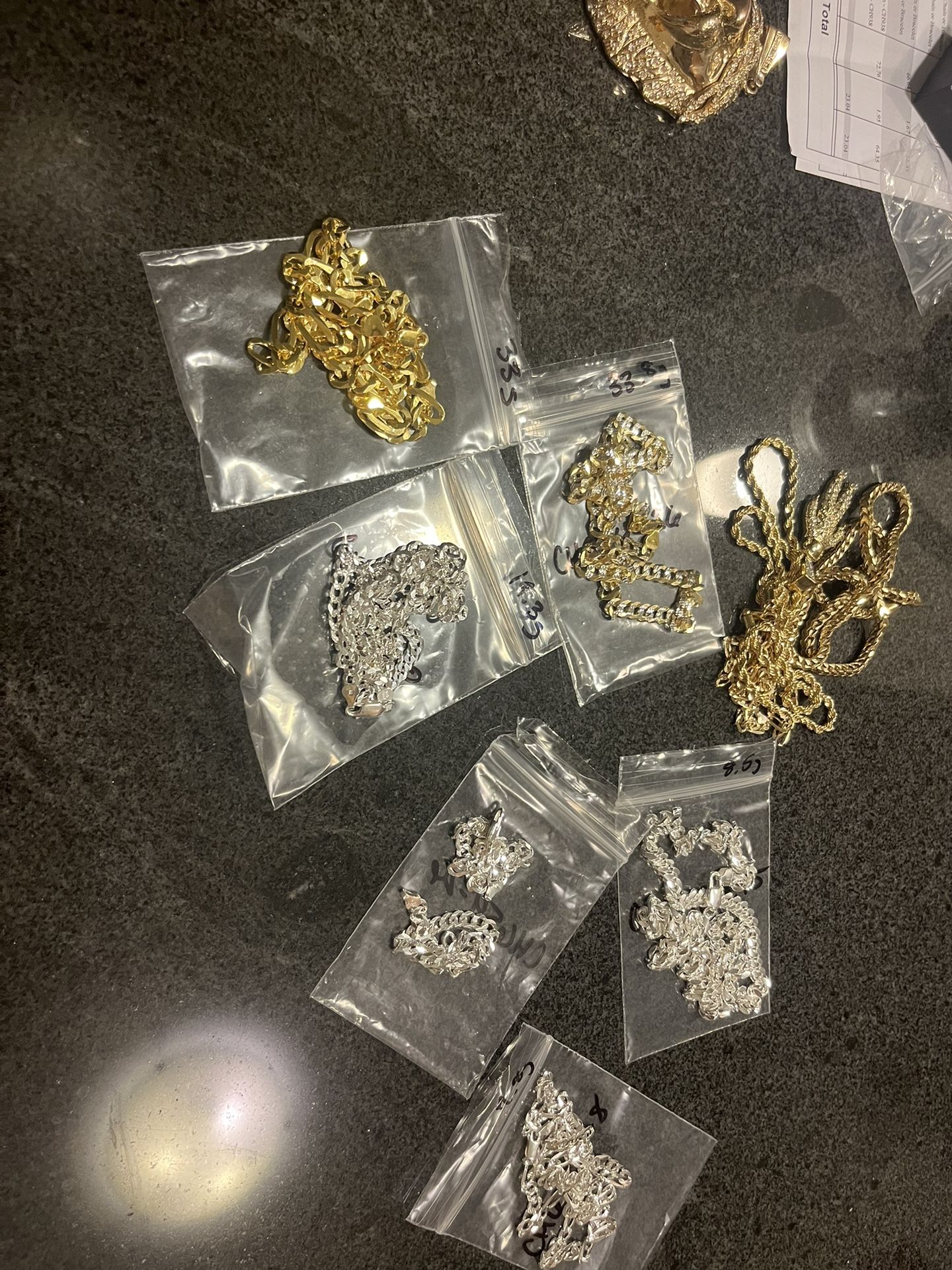 Silver And Gold Chains