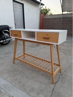 2 drawer entryway organizer table