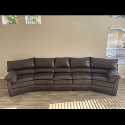14’ Custom Leather Couch