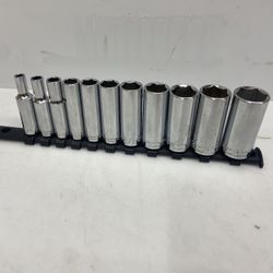 CRAFTSMAN 3/8-in Drive Standard (SAE) Deep Socket Set 11 -Pieces Item #1049255 | Model #CMMT12044